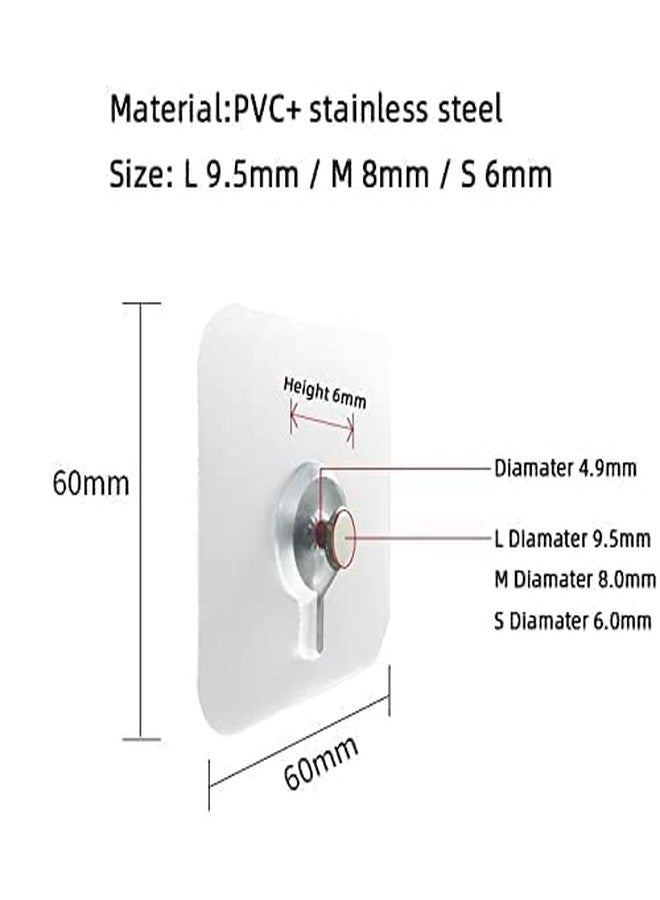 XML Wall Hooks Hanger for Hanging Clothes Strong Self Adhesive Magic Sticker Home Kitchen Bathroom Bedroom Door Organizers Accessories Items (TRANSPARENT-5-SCREW-HOOK) - Image 2